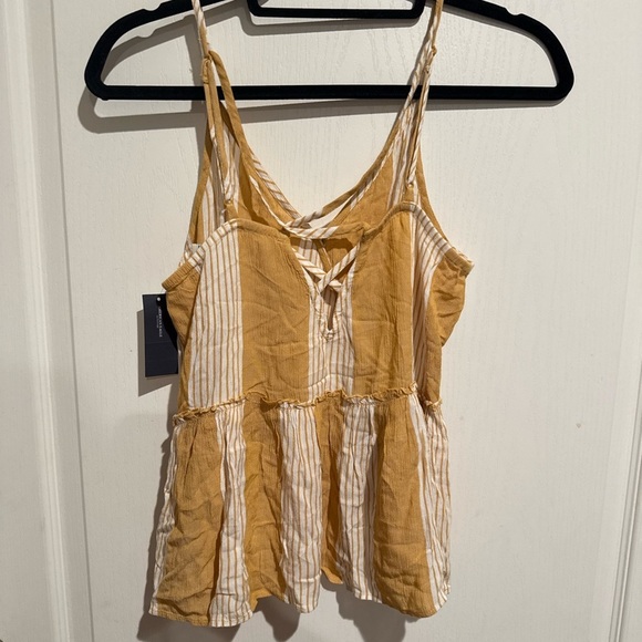 American Eagle Outfitters Mustard and White Striped top - Picture 3 of 3